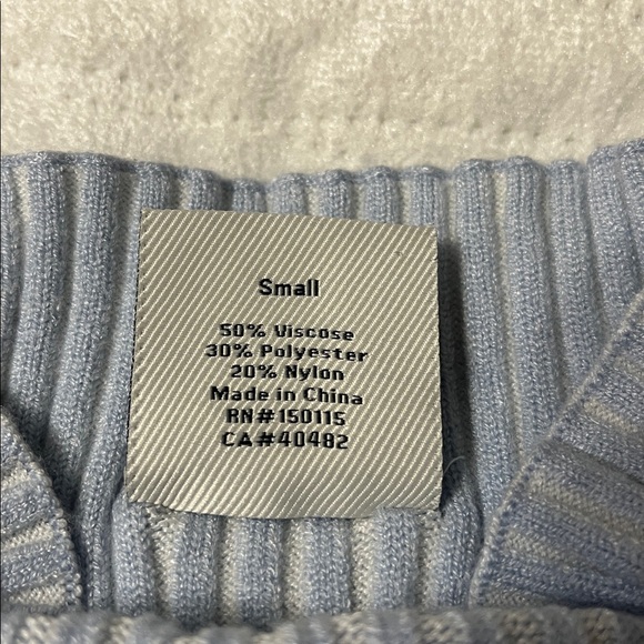 Light Blue Ribbed Sweater - Picture 4 of 6